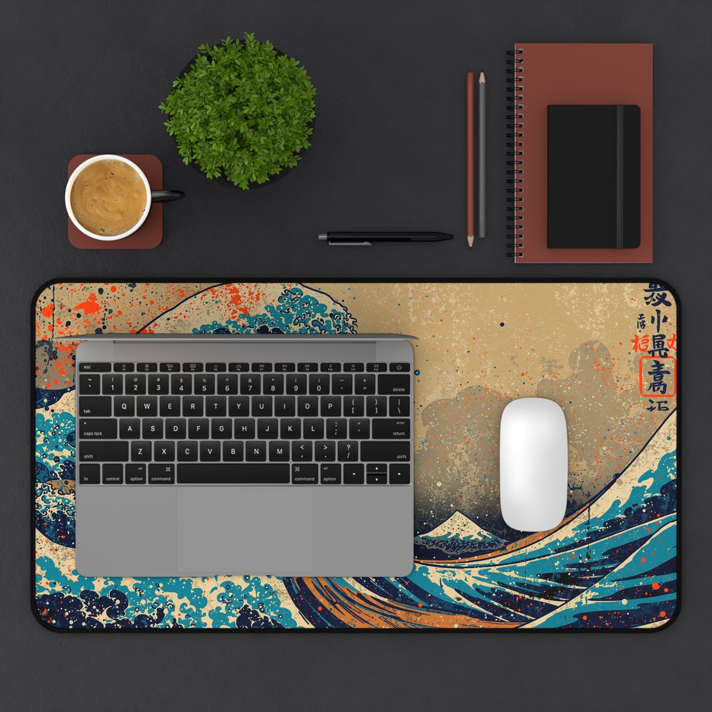 Artistic Wave Ocean Desk Mat – Stylish Home Office & Gamer Mouse Pad, Unique Ocean-Themed Workspace Accessory, Premium Desk Decor & Gift