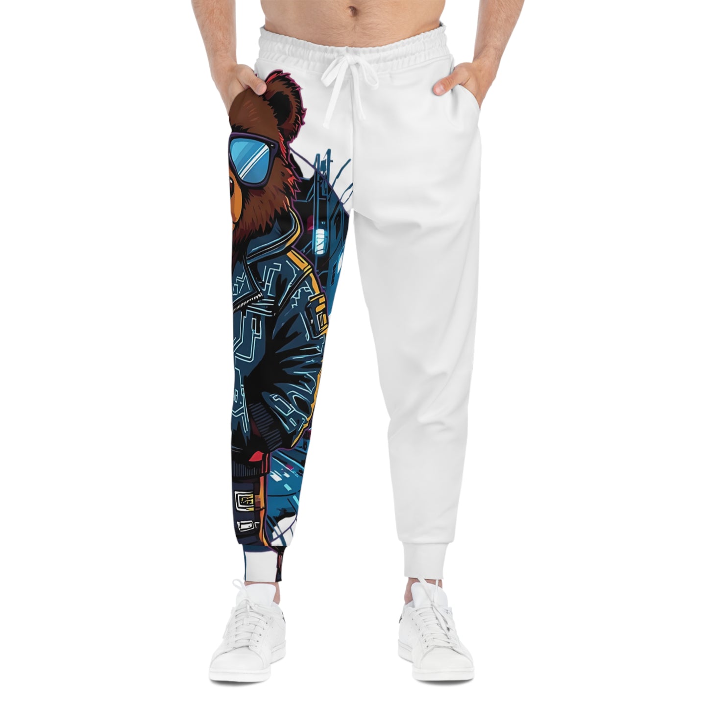 Urban Style Bear Joggers – Trendy Streetwear Pants, Casual Fit, Festival Fashion, Unique Gift for Animal Lovers