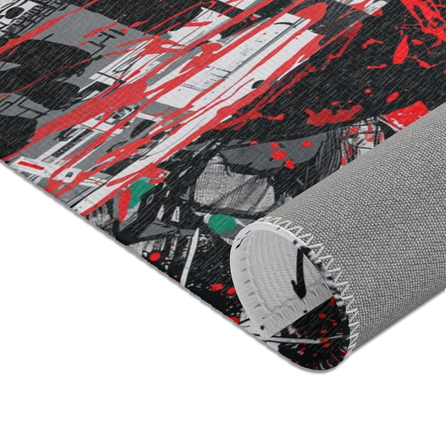 Abstract Art Floor Rug – Contemporary Carpet & Unique Bohemian Home Accent for Art Lovers
