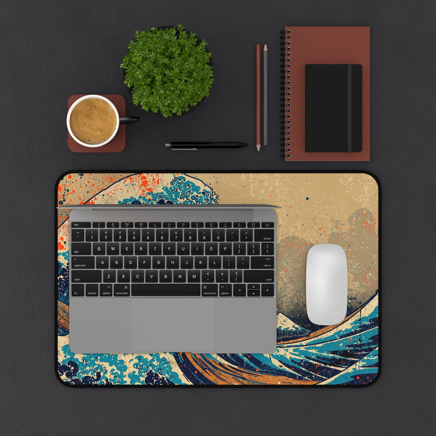 Artistic Wave Ocean Desk Mat – Stylish Home Office & Gamer Mouse Pad, Unique Ocean-Themed Workspace Accessory, Premium Desk Decor & Gift