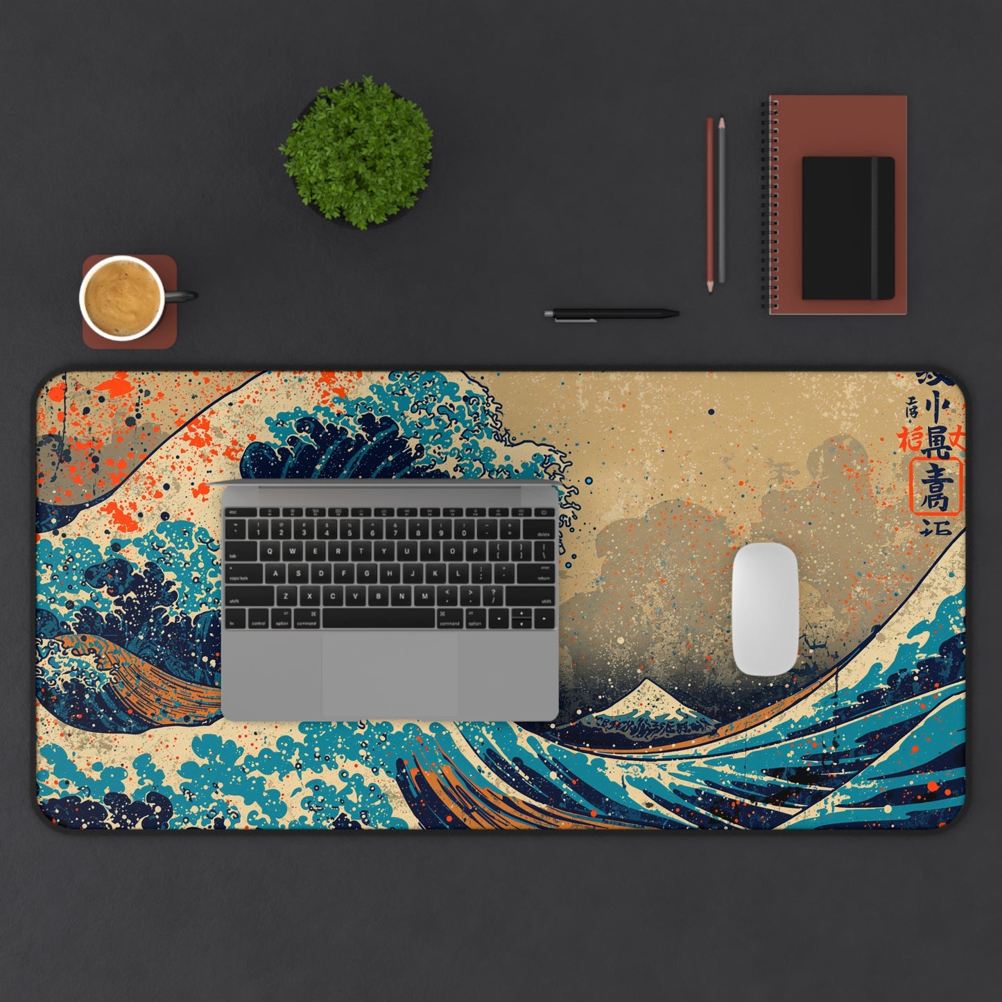Artistic Wave Ocean Desk Mat – Stylish Home Office & Gamer Mouse Pad, Unique Ocean-Themed Workspace Accessory, Premium Desk Decor & Gift