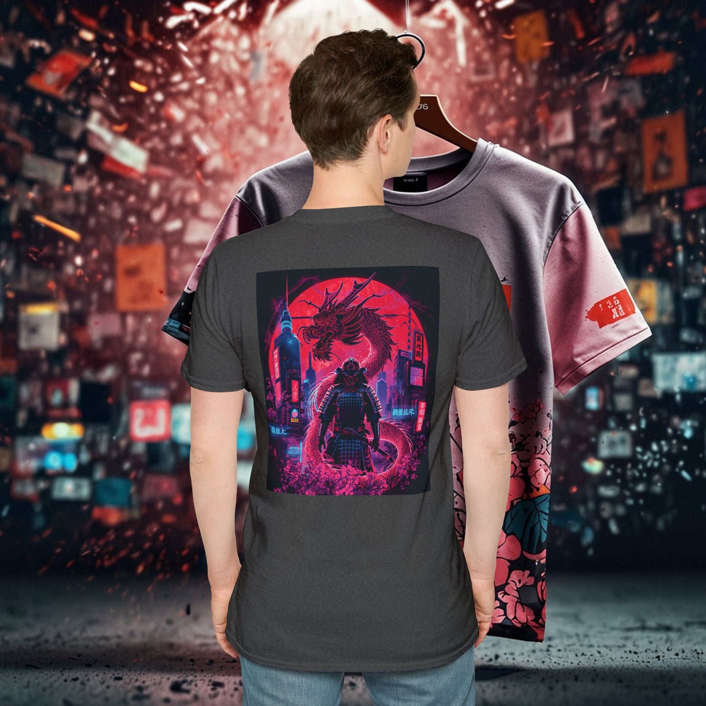 Cyberpunk Samurai T-Shirt | Futuristic Streetwear, Graphic Tee for Anime & Tech Fans