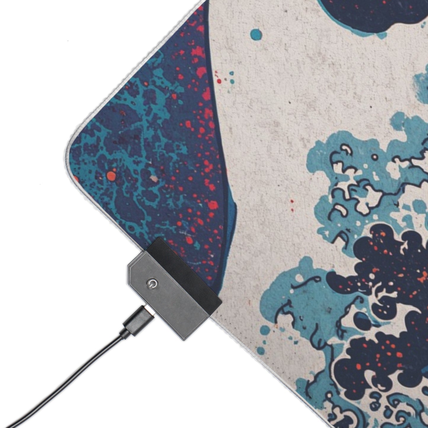 LED Gaming Mouse Pad – RGB Wave Design Desk Mat for Gamers & Streamers