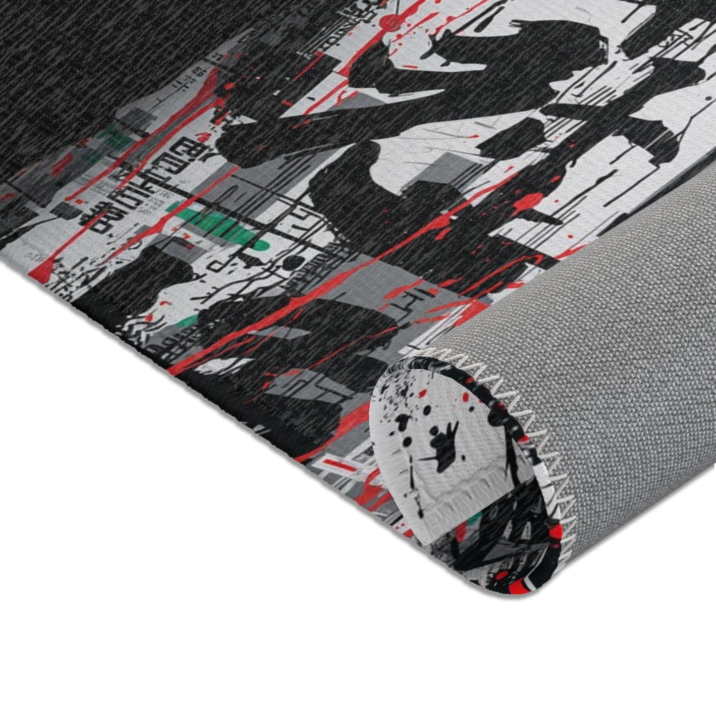 Abstract Art Floor Rug – Contemporary Carpet & Unique Bohemian Home Accent for Art Lovers