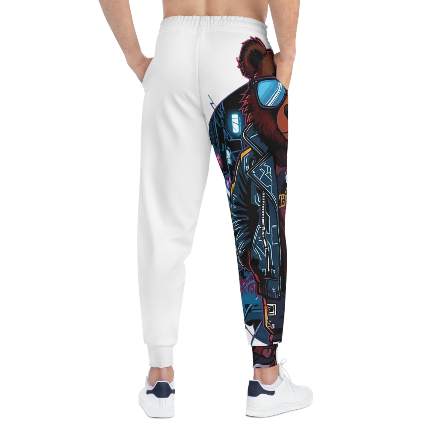 Urban Style Bear Joggers – Trendy Streetwear Pants, Casual Fit, Festival Fashion, Unique Gift for Animal Lovers