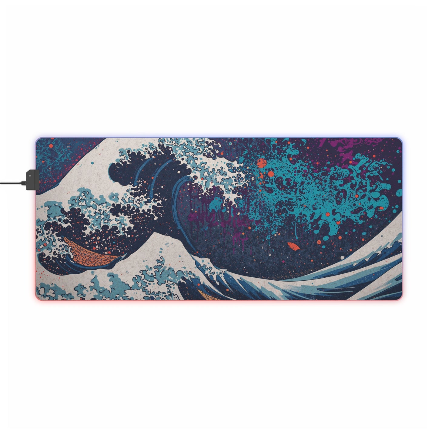 LED Gaming Mouse Pad – RGB Wave Design Desk Mat for Gamers & Streamers