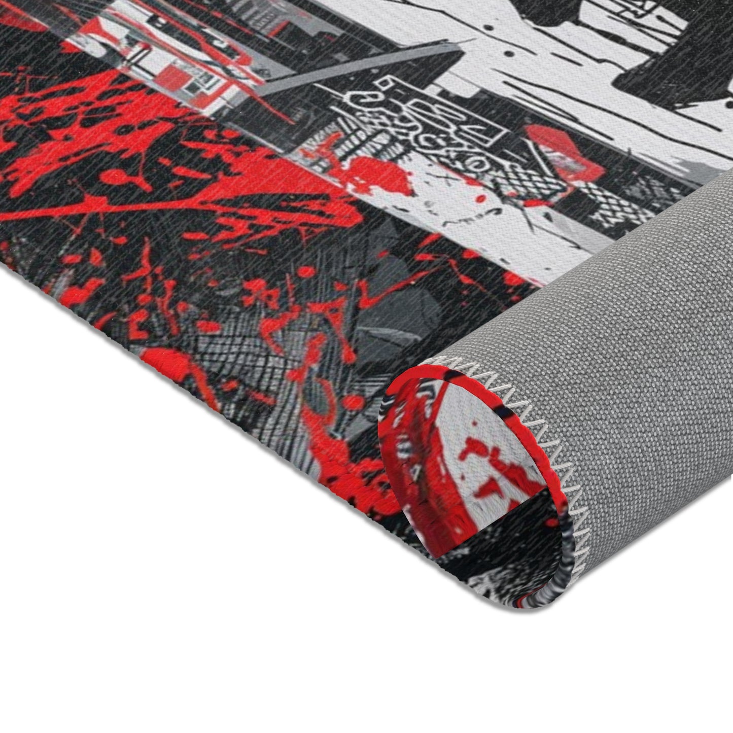 Abstract Art Floor Rug – Contemporary Carpet & Unique Bohemian Home Accent for Art Lovers