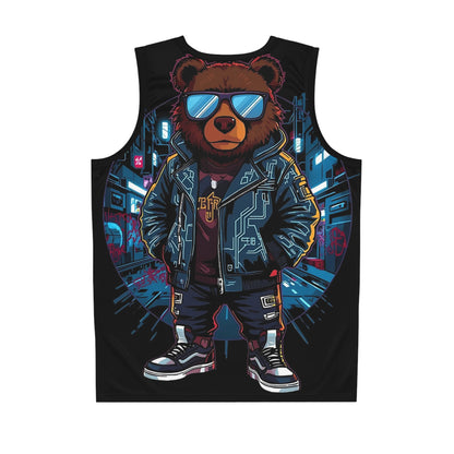 Cool Bear Print Basketball Jersey – Unique Sportswear & Streetwear Tank for Game Days