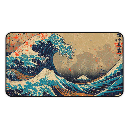 Artistic Wave Ocean Desk Mat – Stylish Home Office & Gamer Mouse Pad, Unique Ocean-Themed Workspace Accessory, Premium Desk Decor & Gift