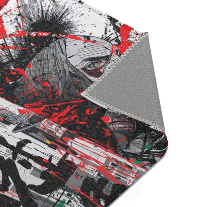 Abstract Art Floor Rug – Contemporary Carpet & Unique Bohemian Home Accent for Art Lovers