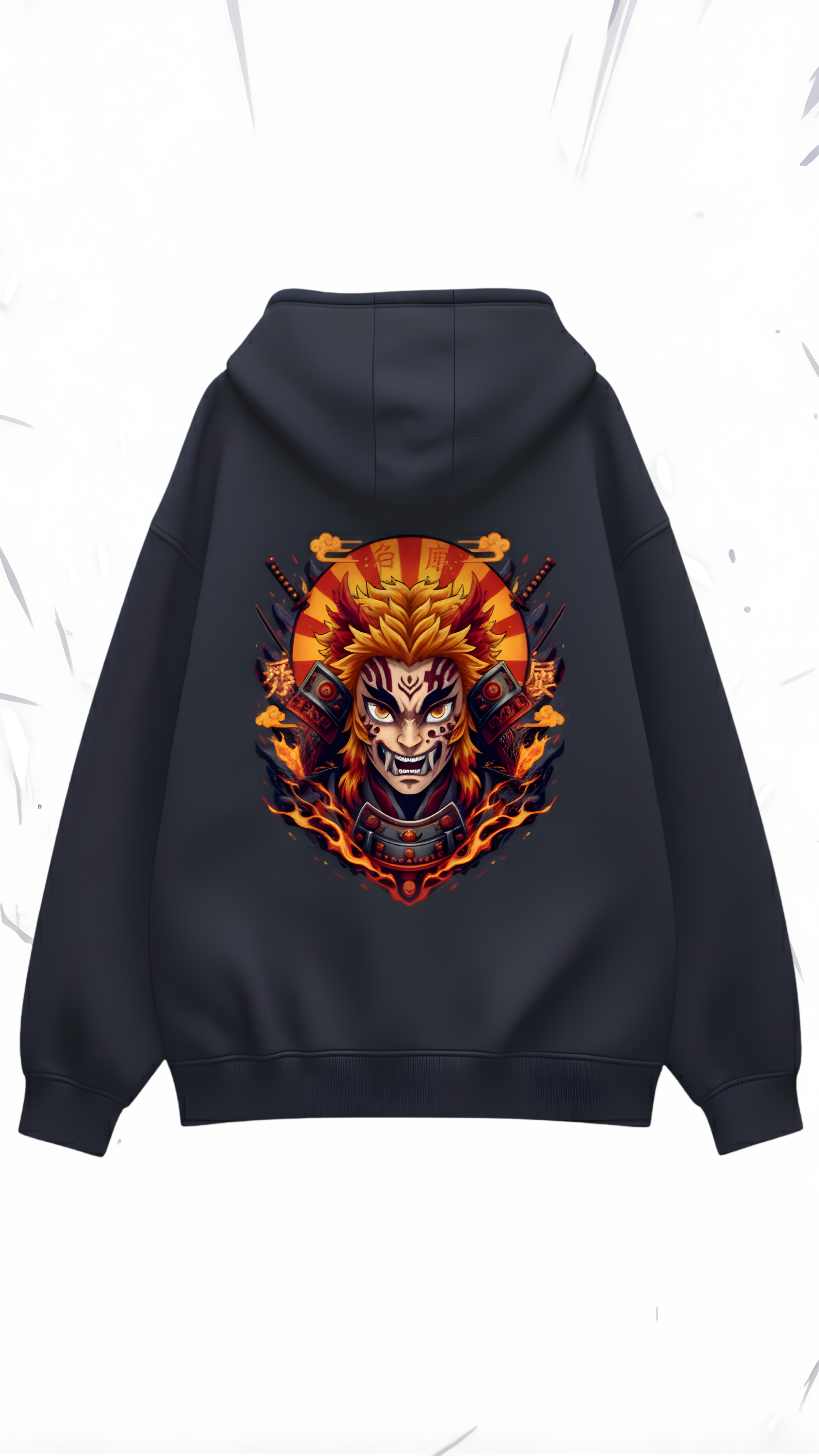 Oni X Rengoku Unisex Oversized Hoodie
