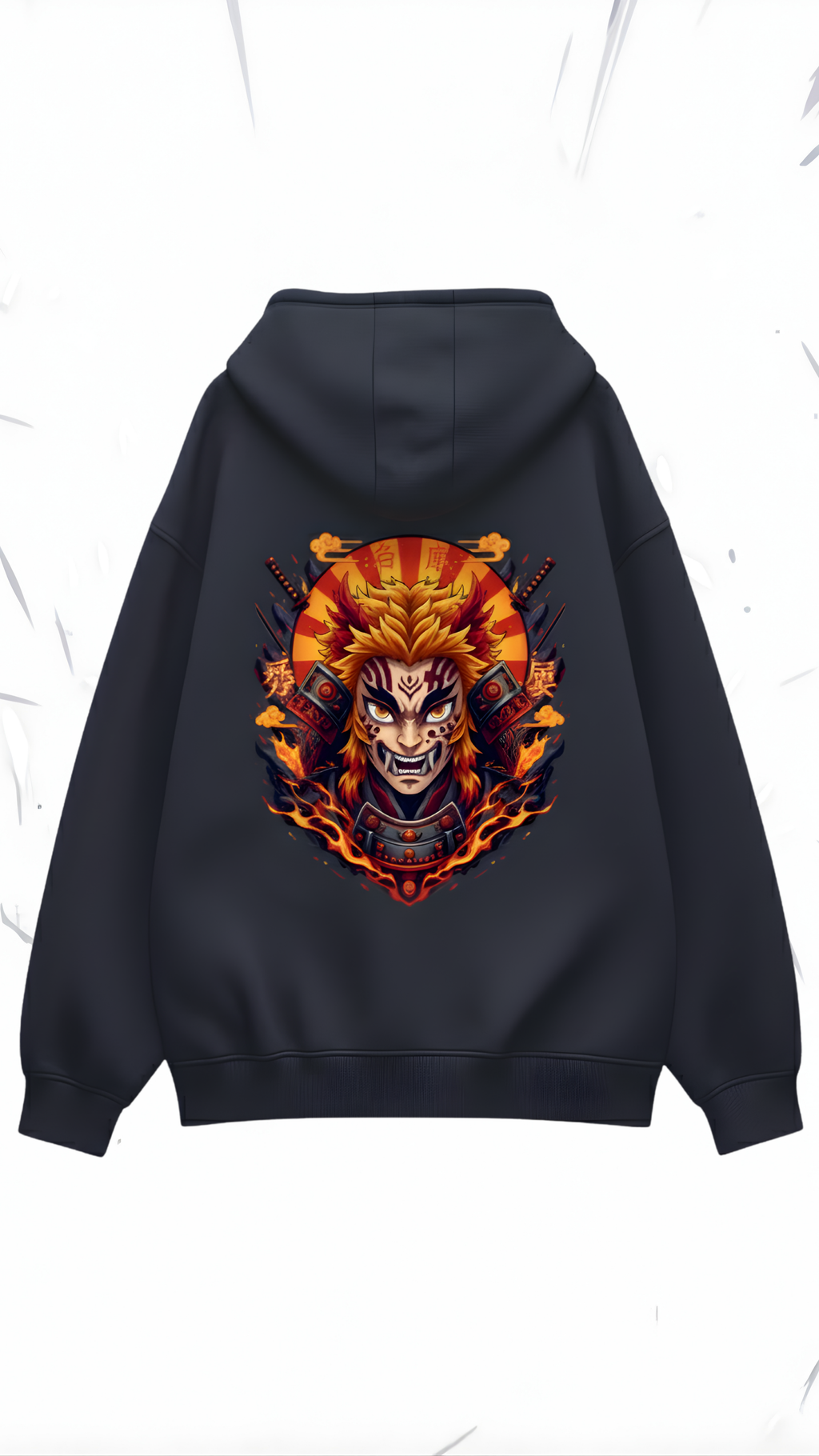 Oni X Rengoku Unisex Oversized Hoodie