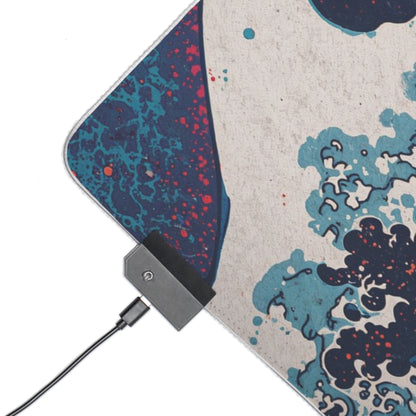 LED Gaming Mouse Pad – RGB Wave Design Desk Mat for Gamers & Streamers
