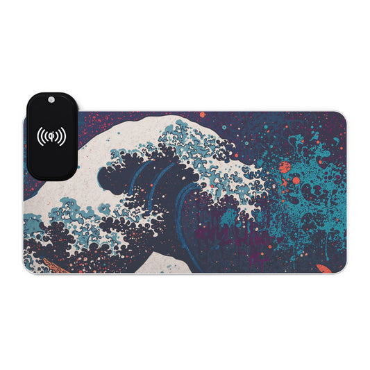 LED Gaming Mouse Pad with Wireless Charging | RGB Desk Mat for Gamers & Tech Lovers