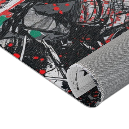 Abstract Art Floor Rug – Contemporary Carpet & Unique Bohemian Home Accent for Art Lovers