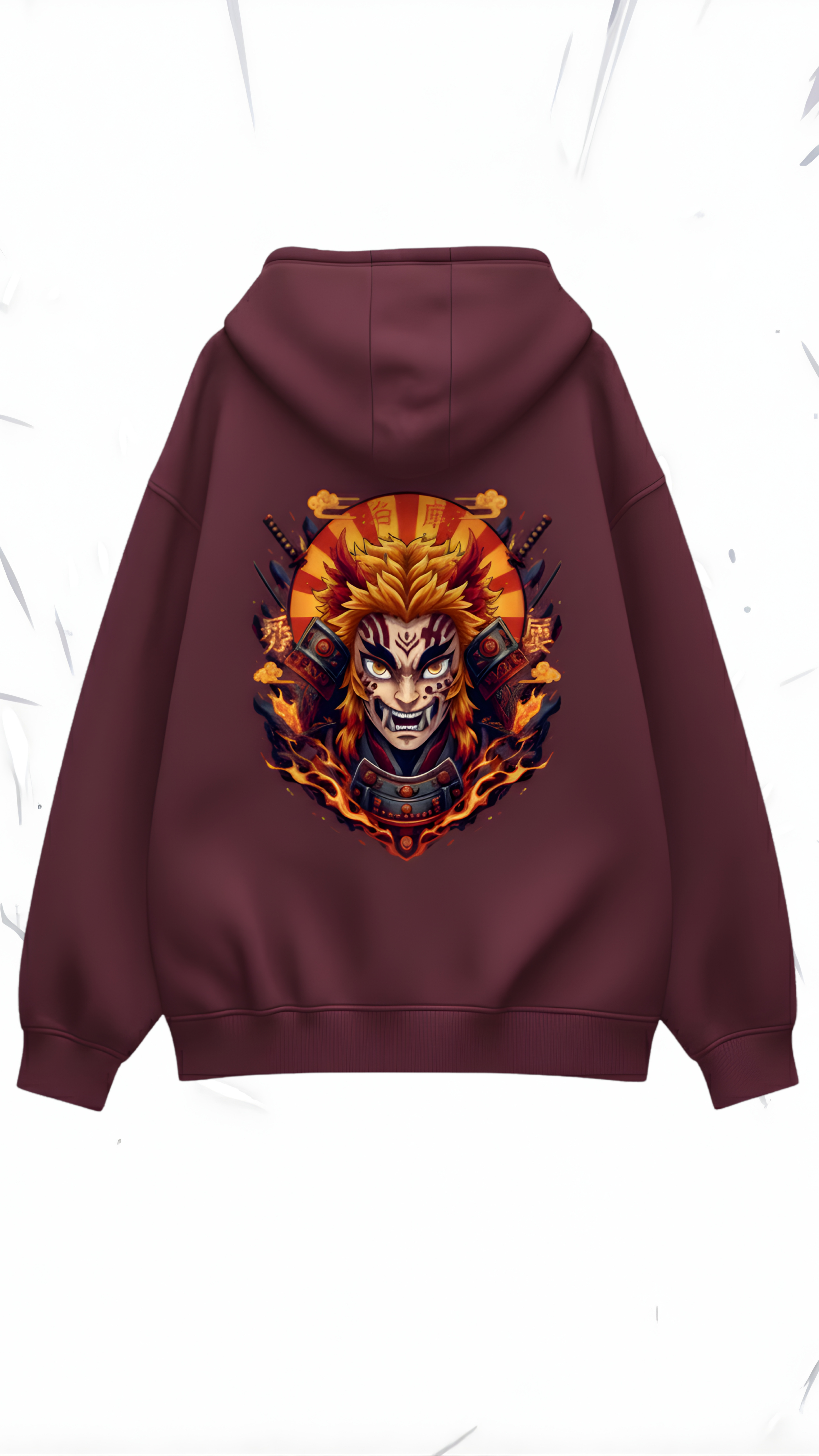 Oni X Rengoku Unisex Oversized Hoodie