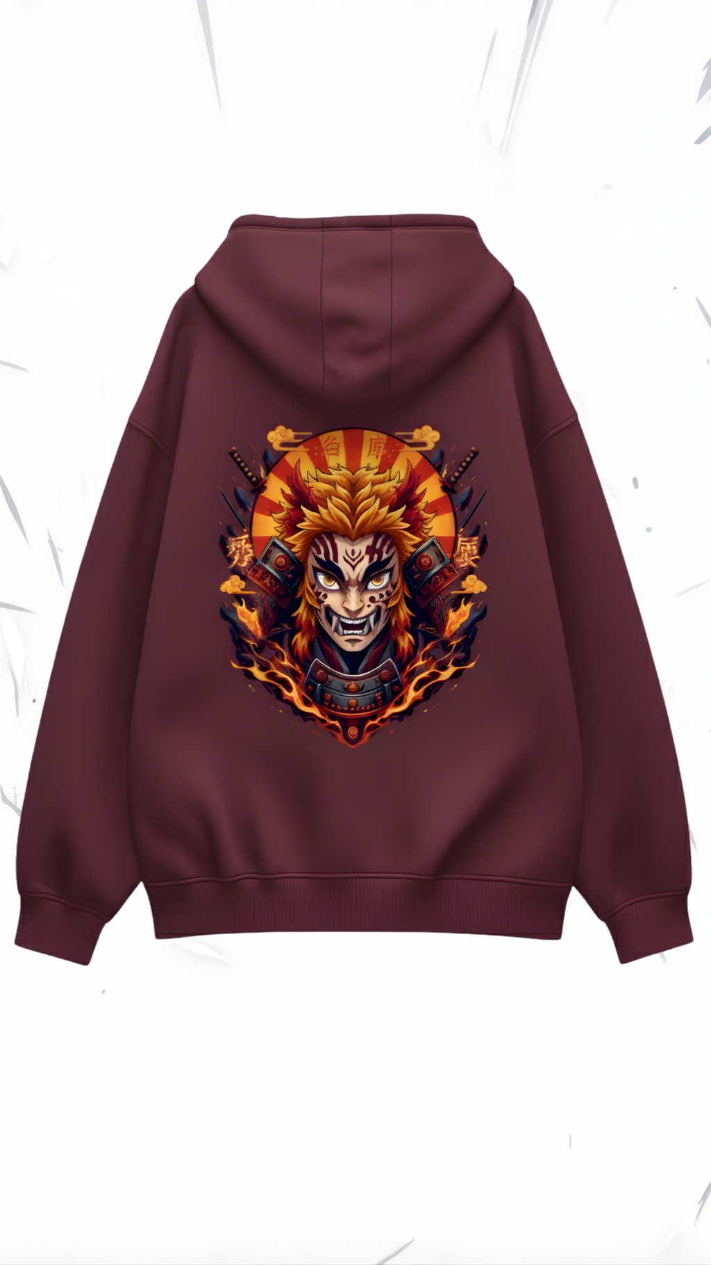 Oni X Rengoku Unisex Oversized Hoodie