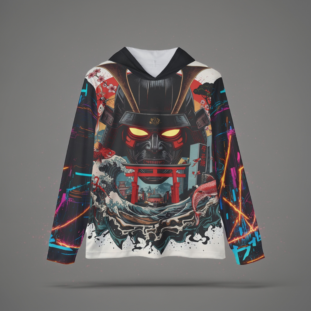 Men’s Samurai Sports Hoodie – Athletic Sweatshirt with Bold Graphic | Gym, Outdoor, and Streetwear Style