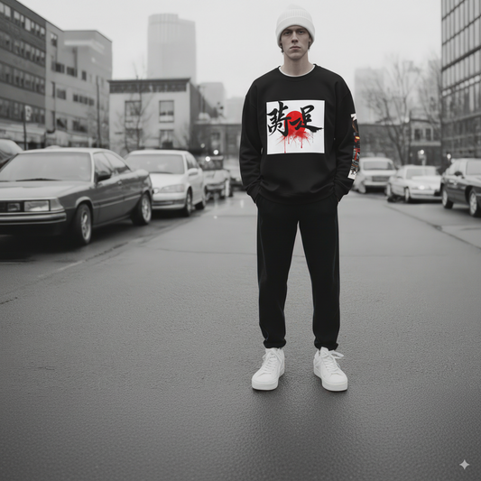 nisex Heavy Blend Kanji Sweatshirt | Japanese Streetwear Crewneck, Cozy Fall Fashion & Casual Wear